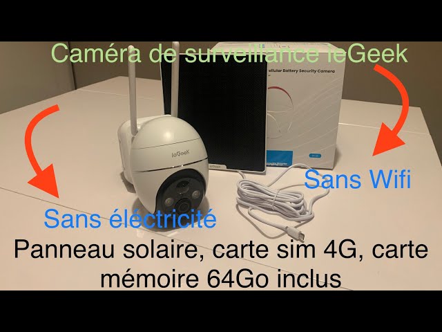 Nouvelle Caméra ieGeek solaire 3G/4G