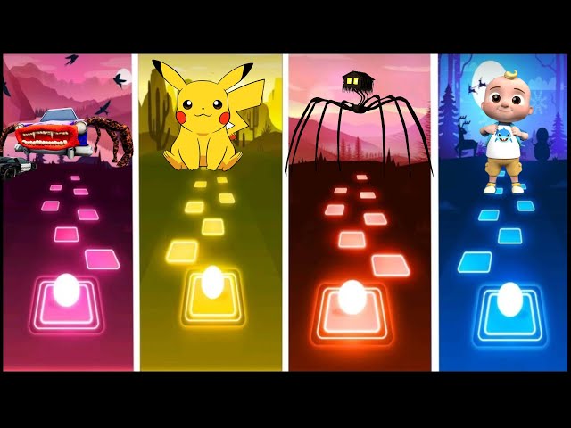 Car Eater 🆚 Pikachu 🆚 House Head Spider 🆚 Cocomelon. 🎶 Who Is Best?