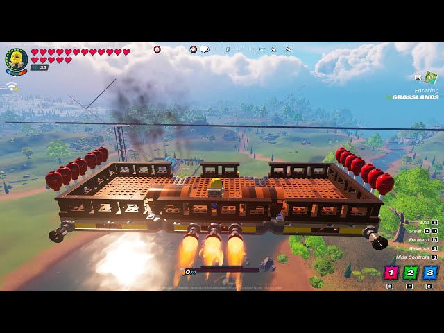 How to build a simple airship with steering in Lego Fortnite