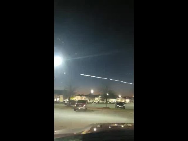 Smoke trail from jet plane in East Augusta