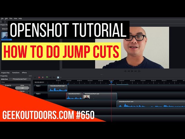 OPENSHOT TUTORIAL: How to Do Jump Cuts (Using TOP 3 Jump Cut Techniques) Geekoutdoors.com EP650