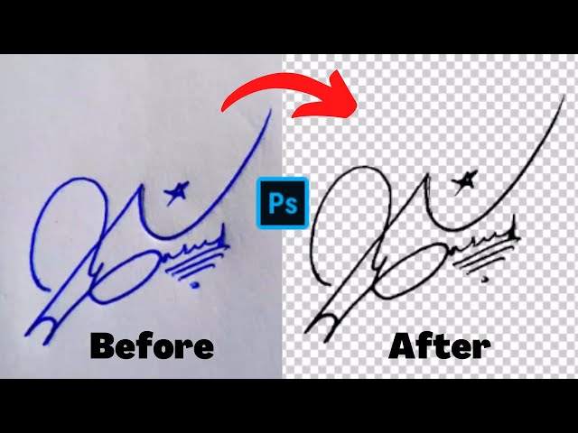 Transparent Signature in Photoshop | Photoshop Tutorial | Signature background remover | Aazz Ahmad