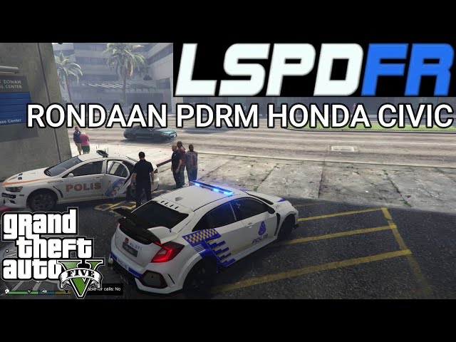 GTA 5 LSPDFR 0.47 PDRM Honda Civic New Livery PC Gameplay