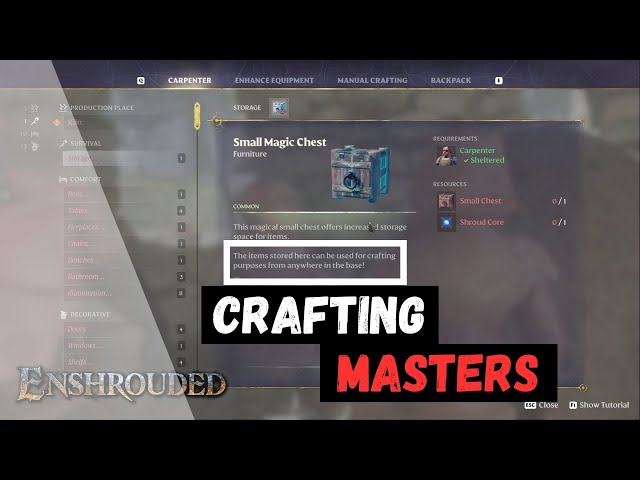 Enshrouded Tips | Early Game crafting Masters [Showcase]
