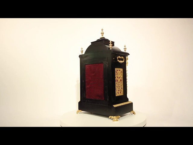 Antique Ormolu Mounted Ebonised Chiming Bracket Clock