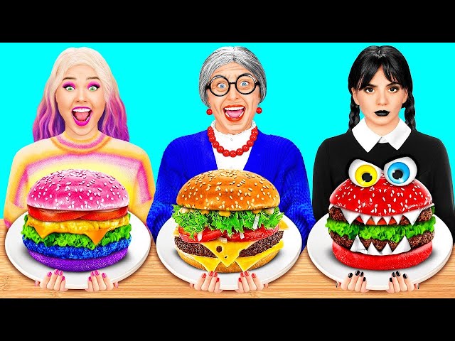 Wednesday vs Grandma Cooking Challenge  Easy Secret Hacks and Gadgets by Fun Challenge