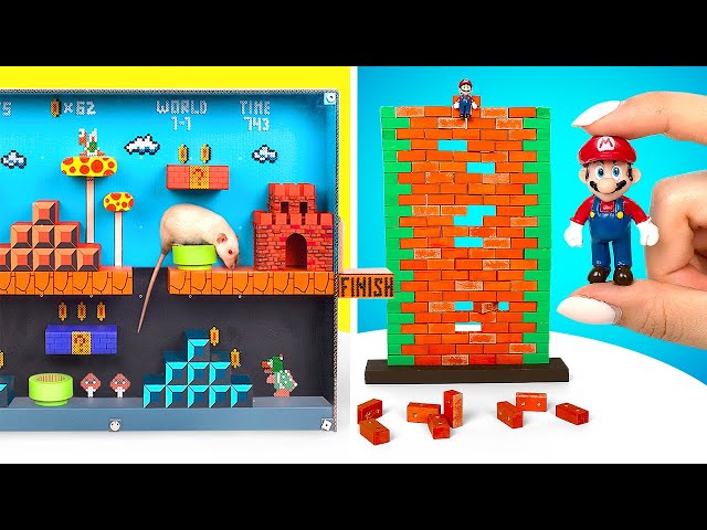 2 SUPER MARIO Crafts ||  DIYs For Real Mario Fans