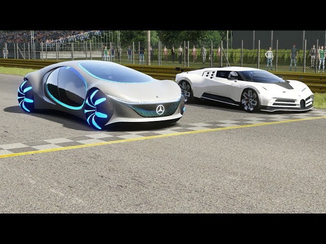 Mercedes-Benz Vision AVTR vs Bugatti Centodieci at Monza Full Course