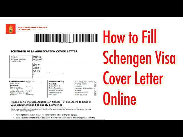 How to Fill Schengen Visa Cover Letter ||Applying for Denmark Schengen Visa Application 🇪🇺