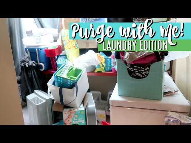 PURGE WITH ME: Laundry Edition | DECLUTTERING AND ORGANIZING