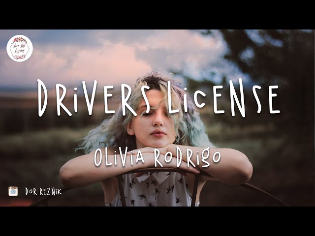 Olivia Rodrigo - drivers license (Lyric Video) Now I drive alone past your street