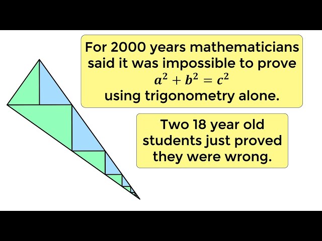 18 year old students just discovered a proof of Pythagoras that mathematicians said was impossible