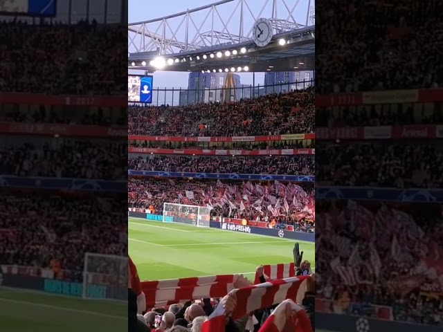 60,000 Arsenal fans singing anthem "North London Forever" I Champions League April 2024