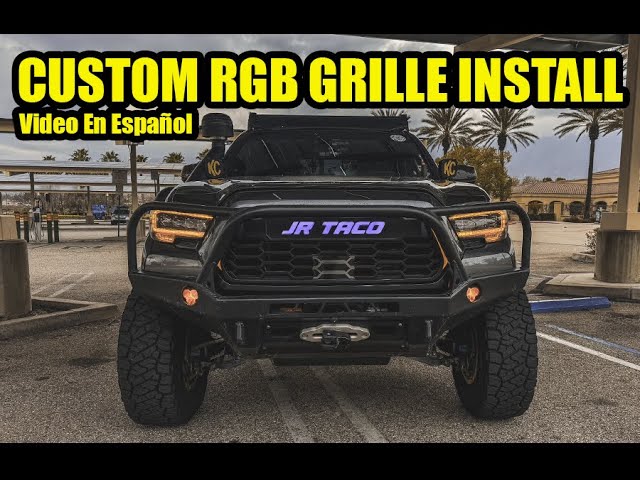 NEW Toyota Tacoma CUSTOM RGB TRD v2 Pro Grill - How to Install and Wire | Video En Español