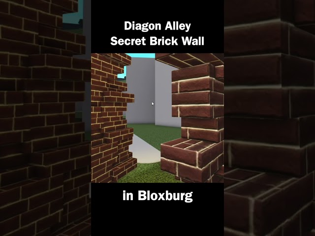 Diagon Alley Brick Wall Build Hack in Bloxburg #welcometobloxburg #bloxburg  #roblox