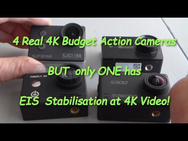 Budget Action Cameras, a REAL 4K Test.  Only one has EIS at 4K!