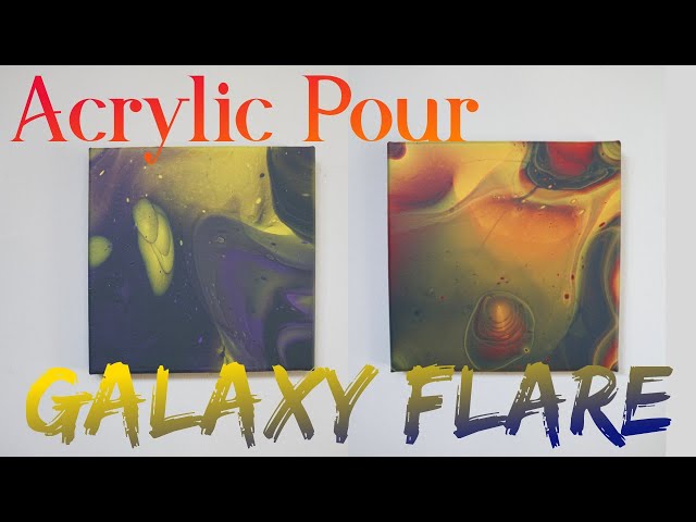 002 Create with Me - Acrylic Pour - Galaxy Flare - Flip Cup