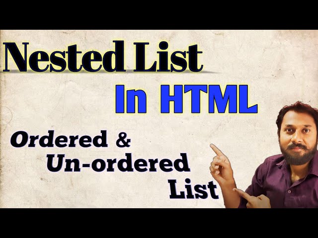 Nested List in html- Ordered and un-ordered list in hindi Part - 16 must watch