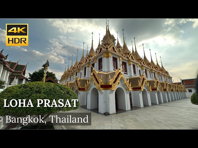 4K HDR| Loha Prasat (The Only Metal Castle In The World) | Wat Ratchanatdaram | Bangkok | Thailand