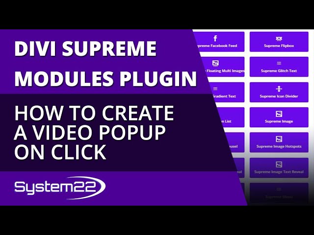 Divi Theme How To Create A Video Popup On Click 👍