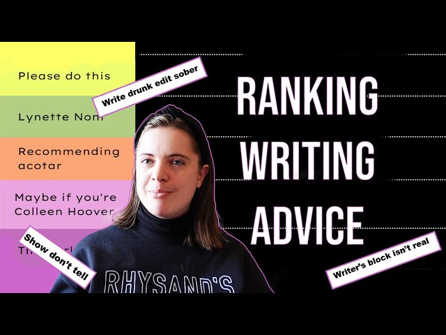 ranking writing advice on the nerdiest possible scale | tier list ranking!