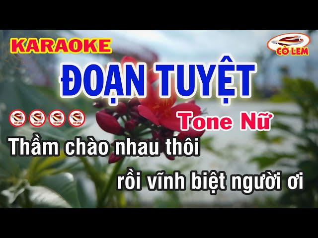 Đoạn Tuyệt Karaoke | Tone Nam | Dễ Hát | Nhạc Sống Kiều Nương 2022