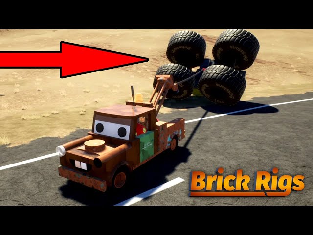 Saving Monster Truck with Tow Mater | Brick Rigs