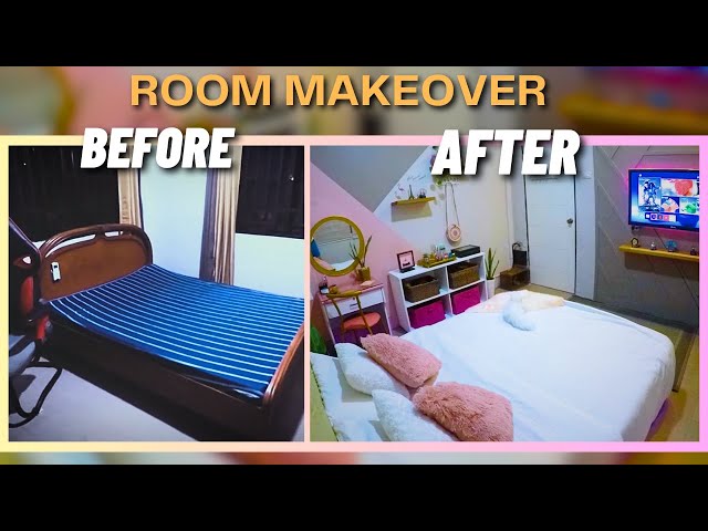DIY ROOM MAKEOVER w/ Accent Wall | Aesthetic Room
