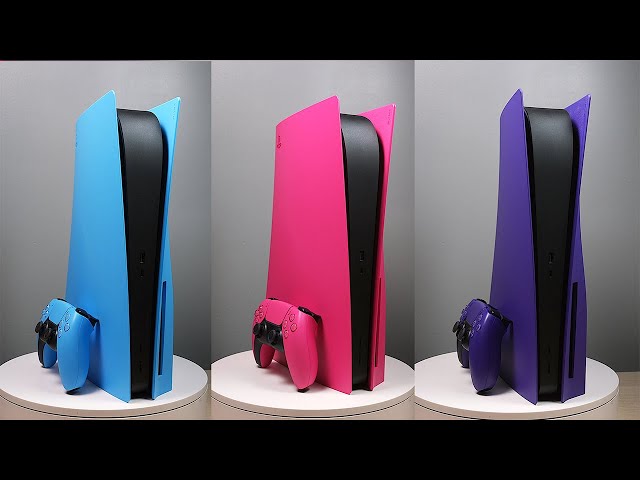 PS5 in All Colors: Purple, Blue, Pink, Red & Black - Official Plates