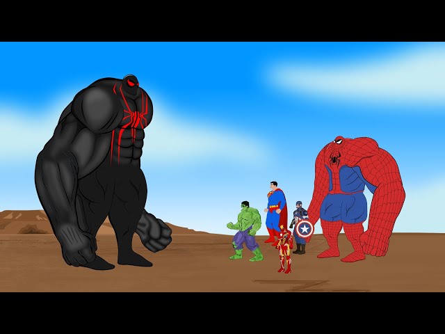 Hulk - Spiderman - IronMan - SuperMan VS Evolution of VENOM | SUPER HEROES MOVIE CARTOON [HD]