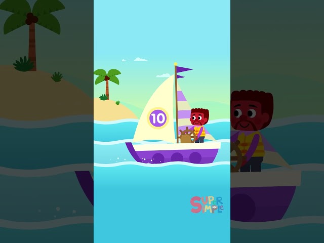 10 Little Sailboats #kidssongs #supersimplesongs #shorts