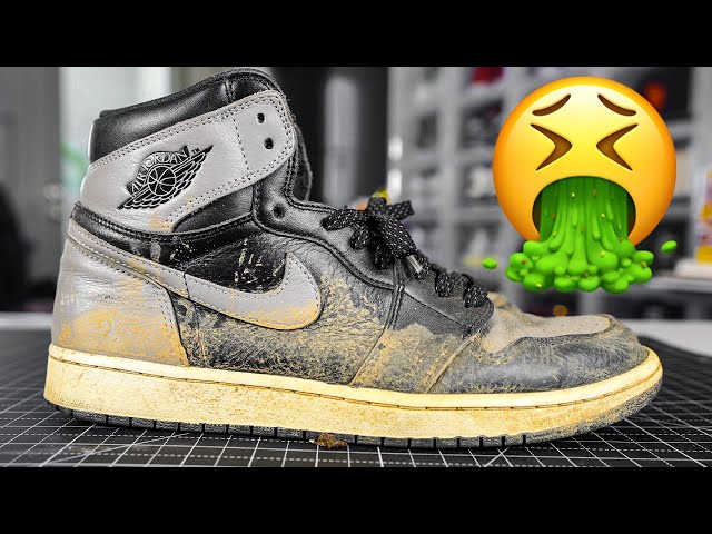THE WORST AIR JORDAN 1 RESTORATION I'VE EVER DONE *THEY SH*T INSIDE THE SHOE* 🤮