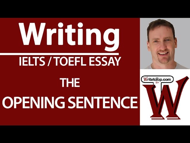 Writing Quick Tip: The  Opening Sentence