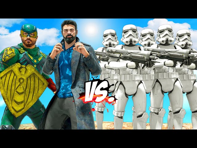 THE BOYS (Billy Butcher & Soldier Boy) VS STORMTROOPERS ARMY | Super Epic Battle