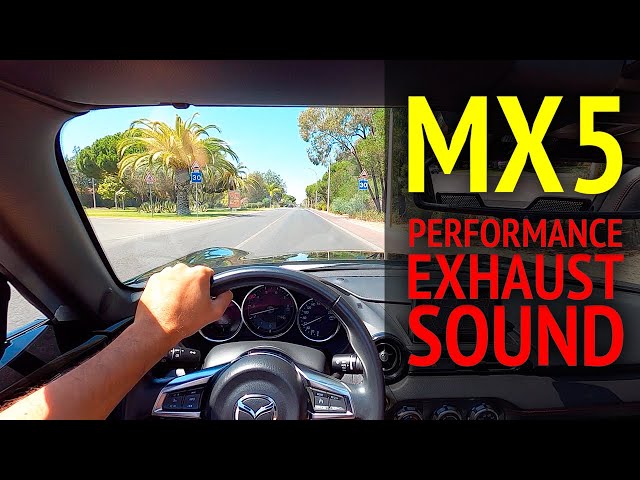 Mazda MX5 Miata Performance Exhaust Sound - Slow POV Drive Vilamoura Portugal