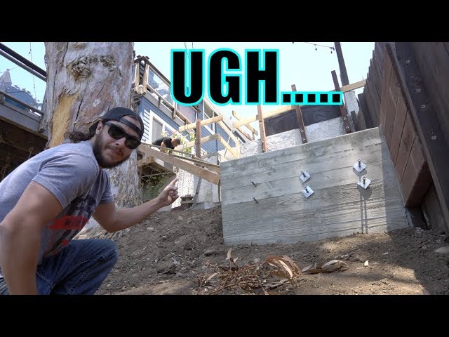 BUILDING A BIG OUTDOOR STAIRCASE (I HATE WORKING ON HILLS)