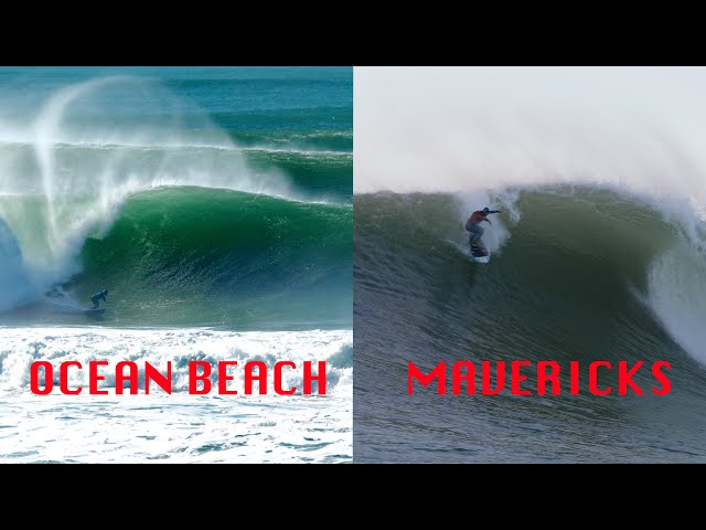 SURFING GIANT OCEAN BEACH AND EPIC MAVERICKS IN THE SAME DAY - BIG WAVE TRAINING DAY 88