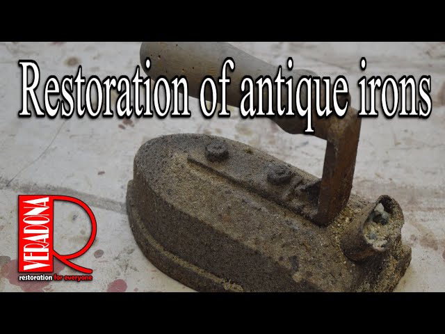 Very Rusted of antique irons  Restoration  DIY , renovace staré žehličky