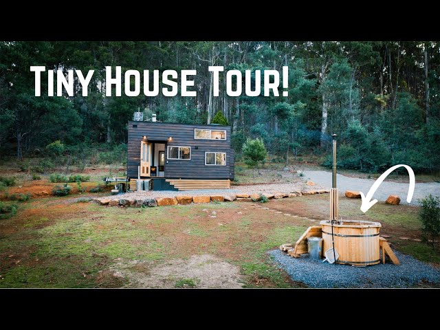 Luxurious and Private Tiny House With a Wood Fired Hot Tub! | Full Tiny House Tour!