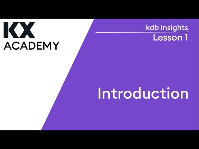 kdb Insights | Introduction