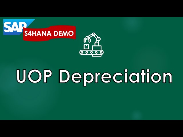 Fixed Assets Depreciation based on Units of Production SAP S4HANA Demo