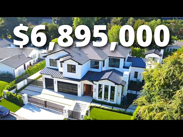 Inside a $6,895,000 Custom Masterpiece in Encino with a Basketball Court!
