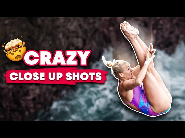 Crazy Cliff Diving Close-Up 👀