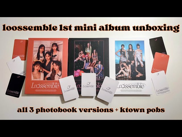 LOOSSEMBLE 루셈블 언박싱 debut album unboxing! all 3 photobook versions + ktown preorder benefits