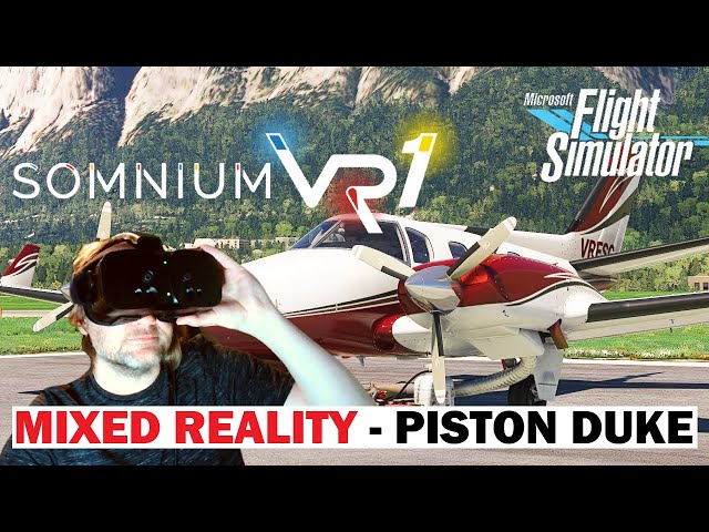 The Somnium VR1 is MADE FOR THIS! STUNNING Piston Duke Flight in THE ALPS | MIXED REALITY - MSFS VR