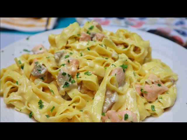 Quick and easy salmon pasta recipe | Italian Pasta Recipe