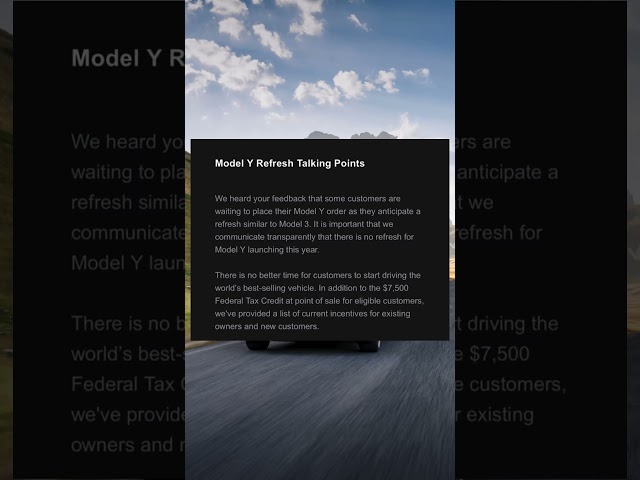 Tesla Model Y Facelift update zum Zeitplan