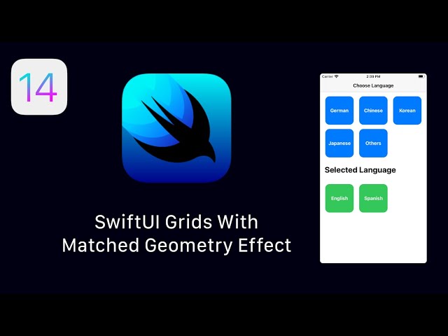 SwiftUI 2.0 Grids - Grids In SwiftUI 2.0 With Matched Geometry Effect - WWDC 2020 SwiftUI Tutorials