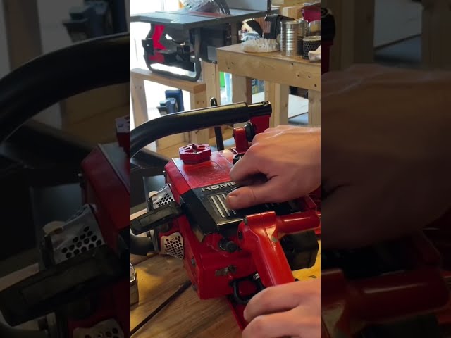 Chainsaw air filter removal! Homelite Super Mini SL chainsaw #shorts #tools #chainsaw