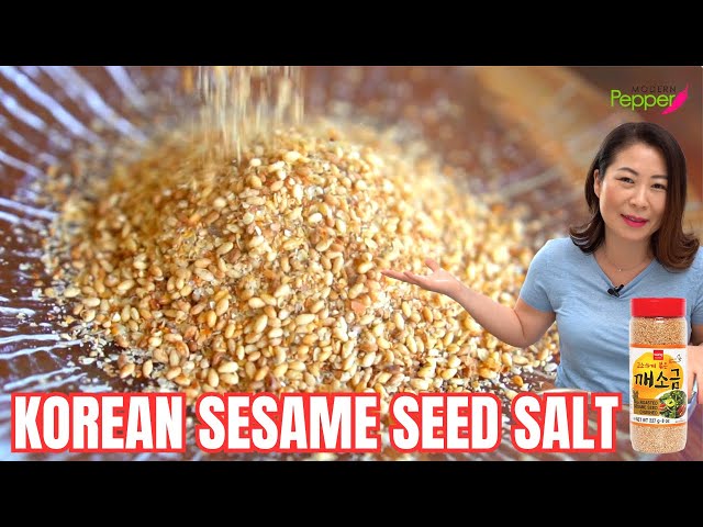 How To Make Korean Sesame Seeds Salt! Makes your food look PRETTY & DELICIOUS! 맛을 살려주는 깨소금